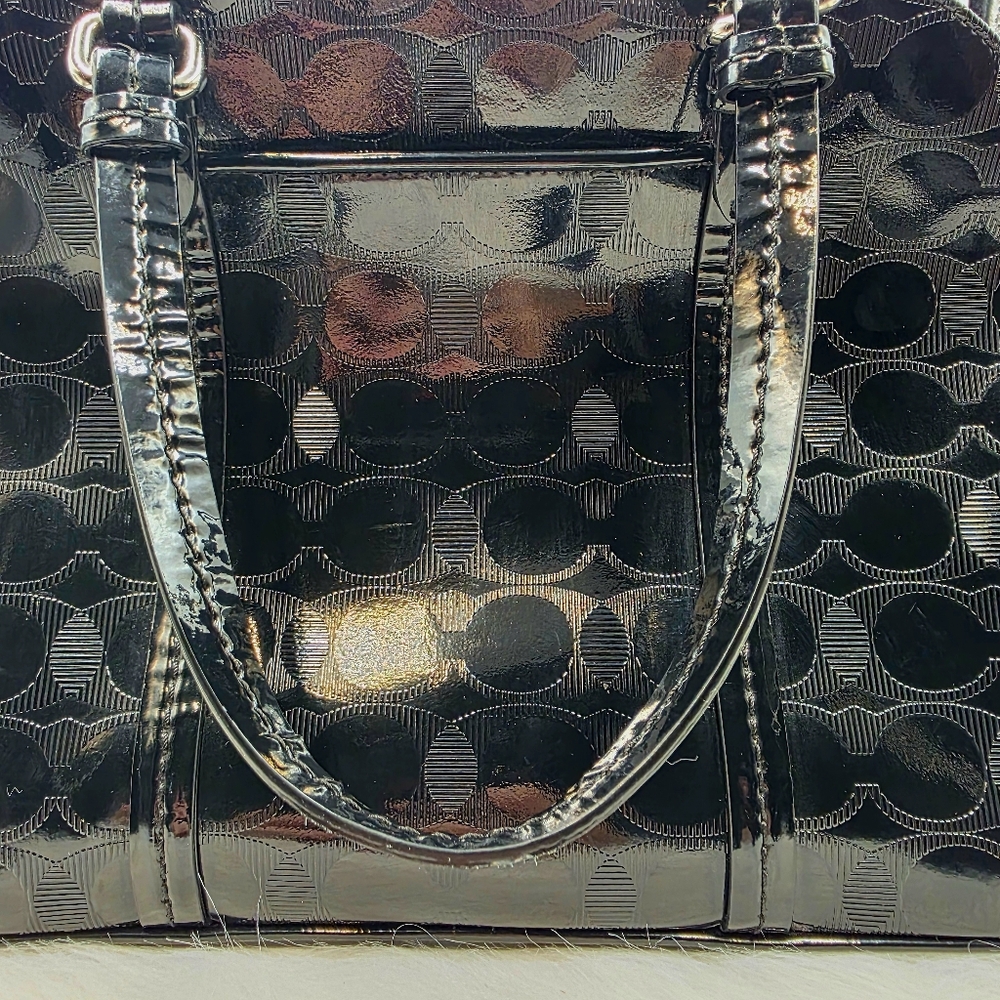 Coach Glossy Black Satchel - Picture 15 of 15